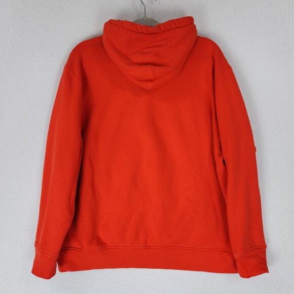 Adidas Sweater Mens Large Orange Trefoil Hoodie RYV Hooded Sweatshirt Originals - Picture 11 of 12